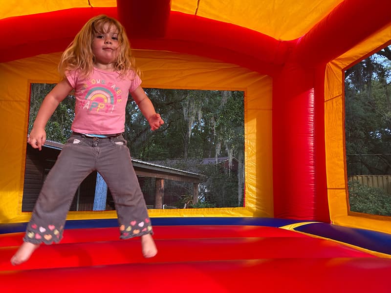 Saint Augustine Bounce House child